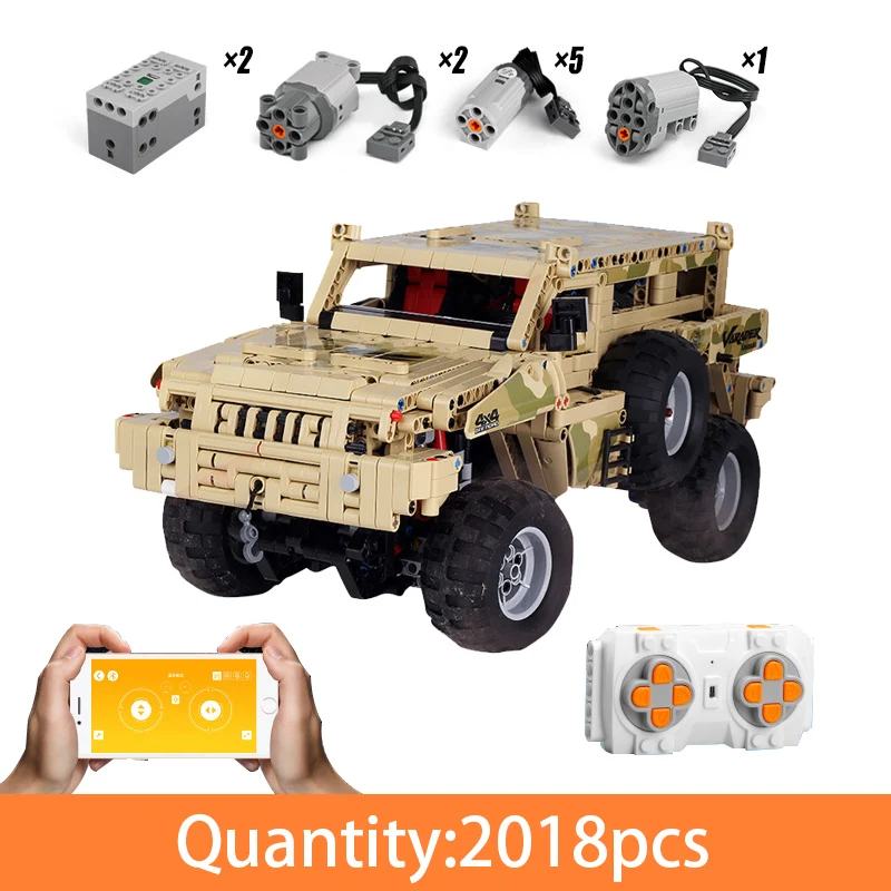 

Assemble MOC Marauder APP RC Paramounted SUV Model Building Blocks Technic Car educational toys for children