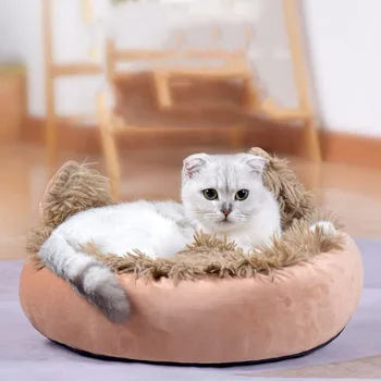 

New Cat Bed Long Plush Ear Shape Dog Beds For Small Dogs Comfortable Winter Warm Sleeping Cats Nest Dog Basket Pet Cushion