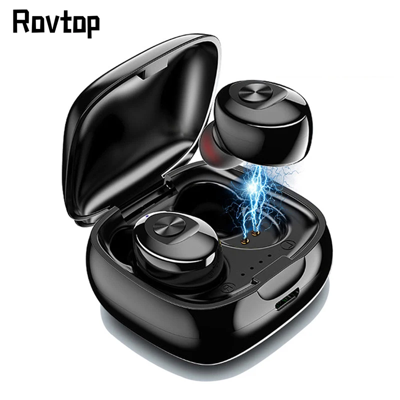 

Rovtop TWS Bluetooth 5.0 Wireless Earphone Sport Stereo Earbus with Mic HIFI Earphones Headset Gaming Earphones for Phone