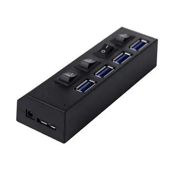 

4 Ports USB 2.0 Hub Long Cable With Micro USB Charging Port, Fast Data Transfer USB Hub Extender Extension Connector Accessories