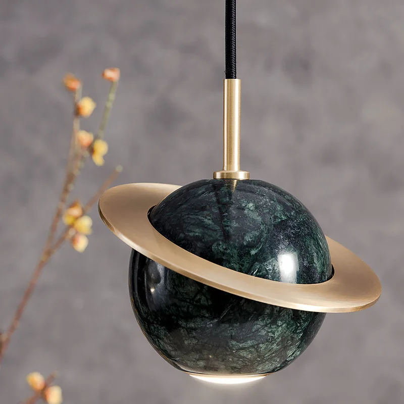 

head small droplight Nordic modern light lamps and lanterns of luxury simple bedside table marble droplight planets