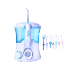 Водный стоматологический Flosser Оральный Dent Jet Многофункциональный Стоматологический Ирригатор набор для ухода за зубами очиститель воды с 7 насадками US Plug/EU