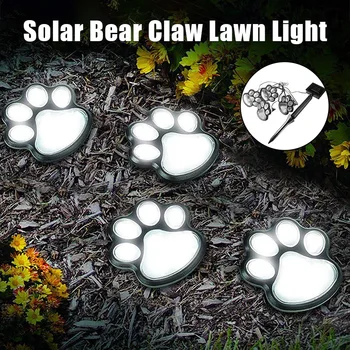 

LED Solar Claw Footprint Lights Lawn String Light Energy Saving Outdoor Garden Yard Lawn Decor Lamp S7