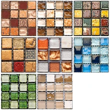 10 unids/set de pegatinas autoadhesivas impermeables para suelo, mosaico Vintage, adhesivo para azulejos de pared, adhesivo DIY para cocina, baño, hogar, azulejos