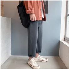 K189 P50 осенняя одежда мужская одежда Досуг время брюки мужская легкая эластичная манжета Haren Брюки универсальные брюки в западном стиле
