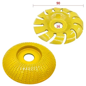 

90mm 12-Teeth Wood Carving Shaping Disc Steel 16mm Hole Discs For Angle Grinder Furniture Decoration