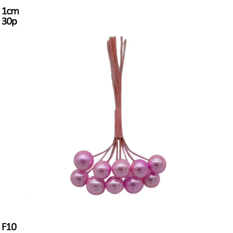 F10-30pcs pink Розовый Гибридный цветок вишня тычинки ягоды ручной работы искусственный цветок DIY ВЕНОК для украшения торта/ремесла/нейлон цветок DIY подарок - Цвет: F10-30pcs pink