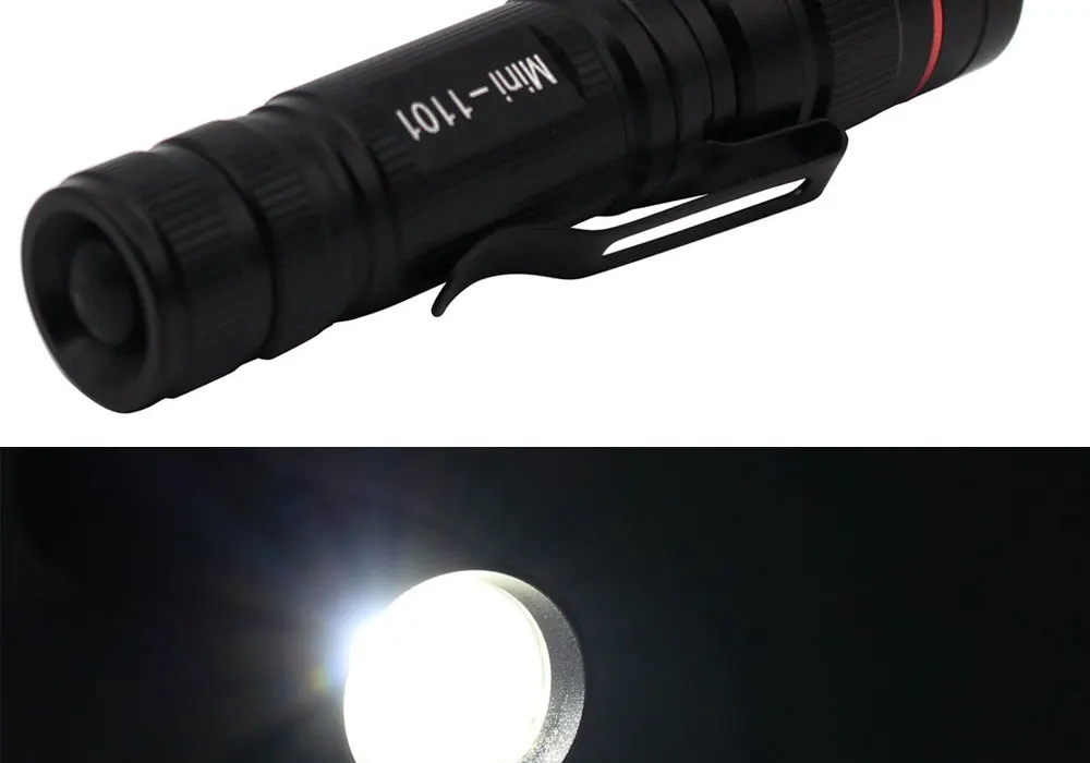 New LED Black Flashlight Torch mini Powerful Light Waterproof Lantern AA Battery Penlight Q5 Led For outdoor camping hiking