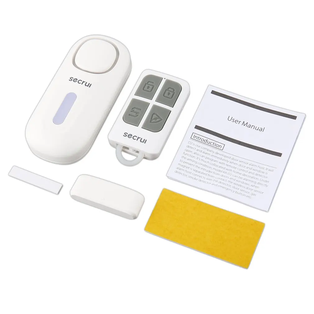 

SECRUI D2 Door/Window Entry Security Burglar Sensor Alarm PIR Door Magnetic Wireless Alarm System Security with Remote Control