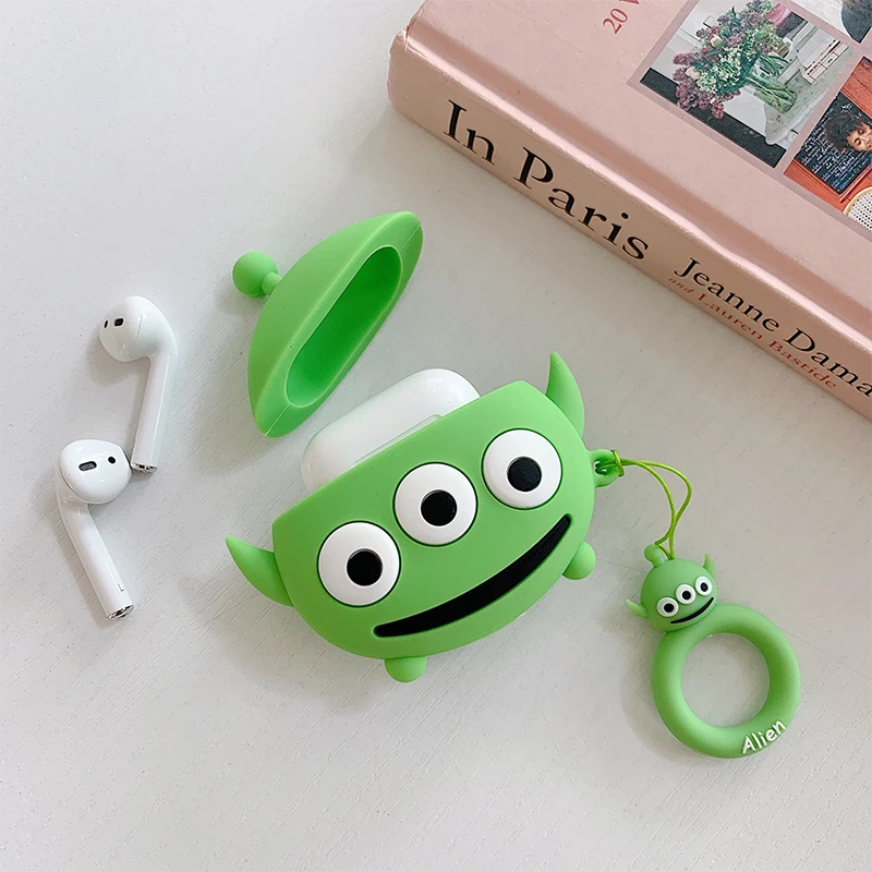 VOZRO мультфильм серии беспроводные bluetooth наушники чехол для Apple AirPods силиконовые наушники Чехлы для Airpods 2 защитный чехол