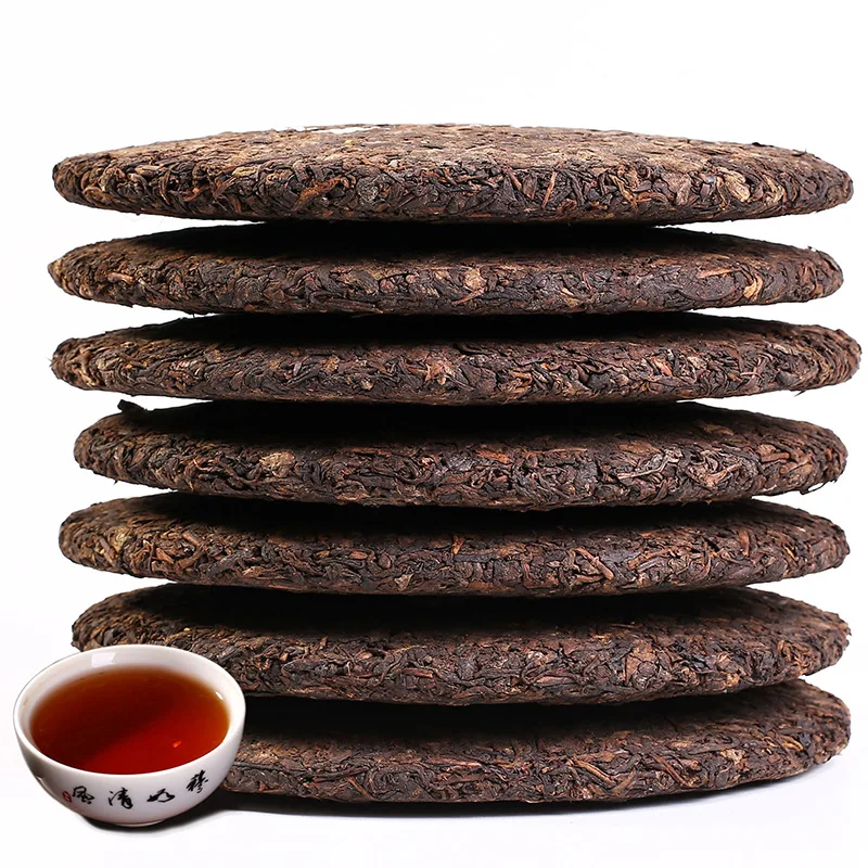 2008 год Премиум сорт шу пуэр Чай торт Ripe Pu в форме хоккейной шайбы китайский 357 г