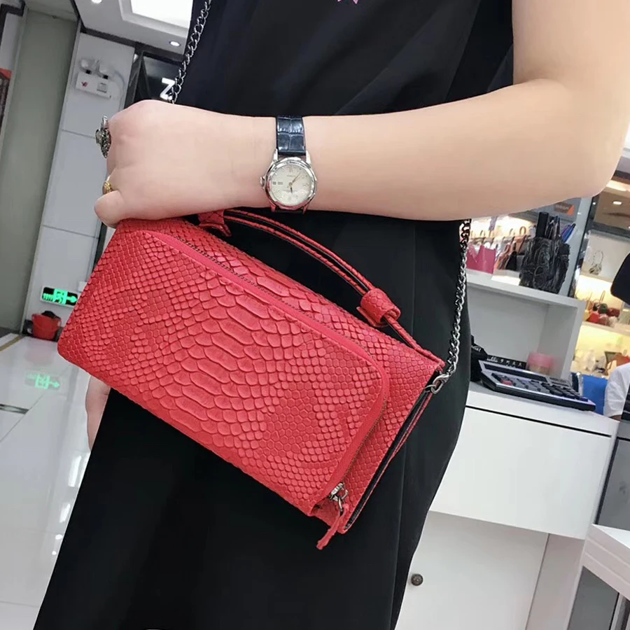 Черный клатч со змеиным узором, Женская роскошная дизайнерская сумка Bradn через плечо, сумки из змеиной кожи, женская сумка-тоут, ручная сумка