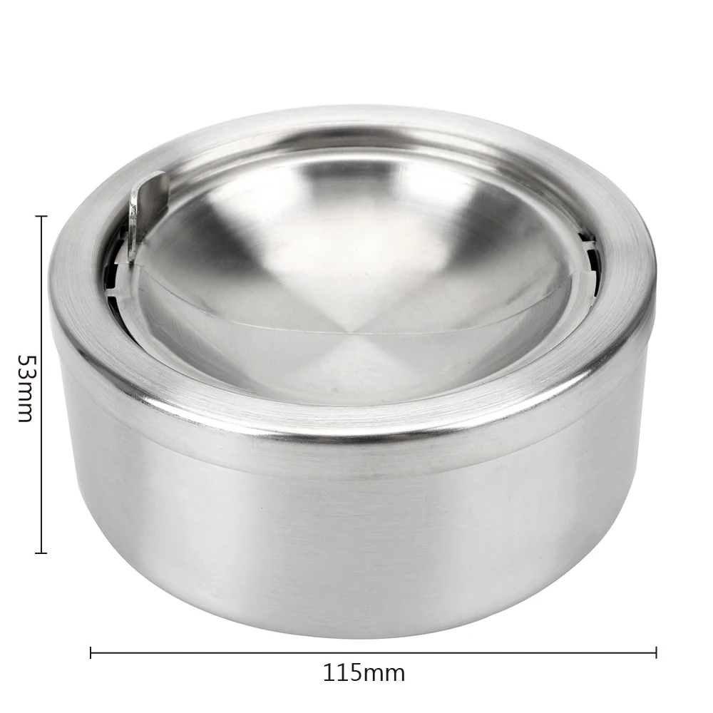 Silicone Ashtray Air Purifier Ashtray Wood Ashtray Cigarettes Ashtray Portable Ashtray Stainless Steel Ashtray Metal Ashtray Ceramic Ashtray Stainless Steel Lidded Ashtray Smoking Accessories Round Stainless Steel Cigarette Ash Storage Case