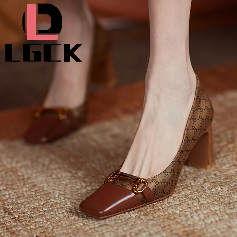 

Женские туфли на высоком толстом каблуке, простые элегантные туфли с открытым носком, высокий квадратный каблук, весна-лето