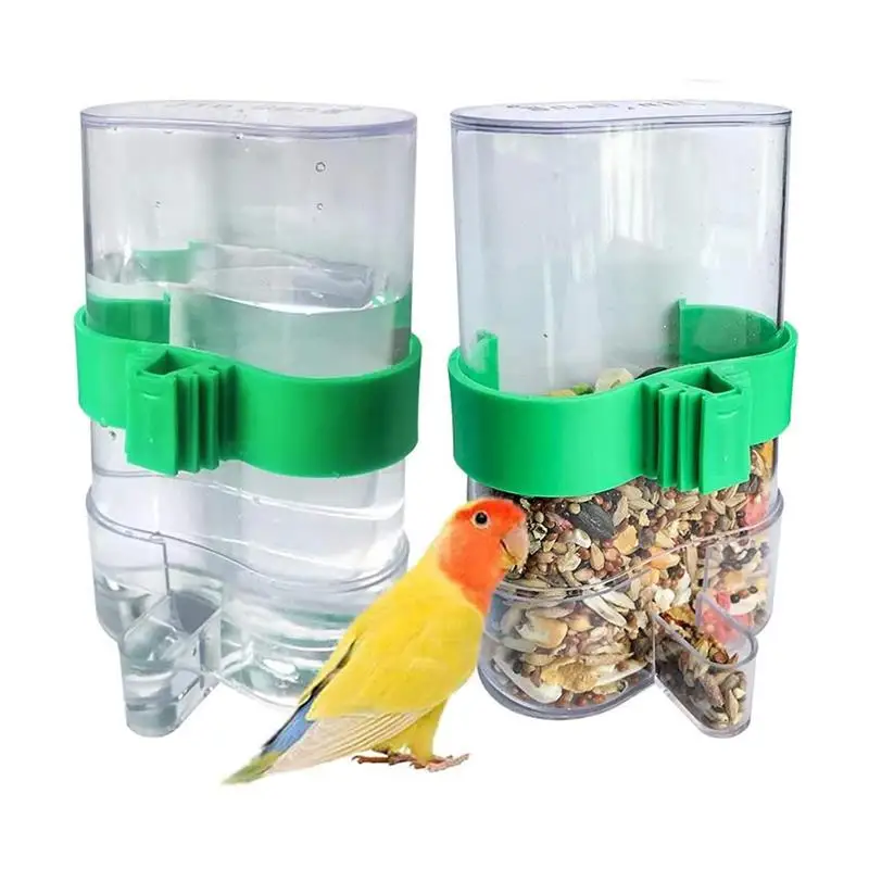 

Pet Drinker Food Feeder Water Clip Premium Quality Plastic Bird Water Drinker for Budgie Lovebirds Aviary Cockatiel Cage