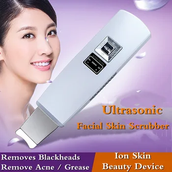 

LCD Ultrasonic Face Skin Scrubber Rechargeable Limpieza Facial Peeling Vibration Blackhead Removal Pore Cleaner Skin Care Tools