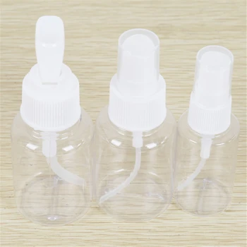 

5Pcs Cosmetic Jar Refillable Bottle Plastic Shampoo Jar Set Spray Empty Cosmetic Container Travel Set