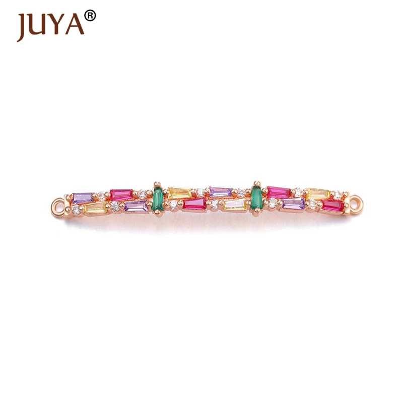 rose gold Материал для изготовления украшений Радужный цветной кристалл длинная прямоугольная форма Шарм Разъемы для ювелирных изделий ручной работы DIY ремесло - Цвет: rose gold