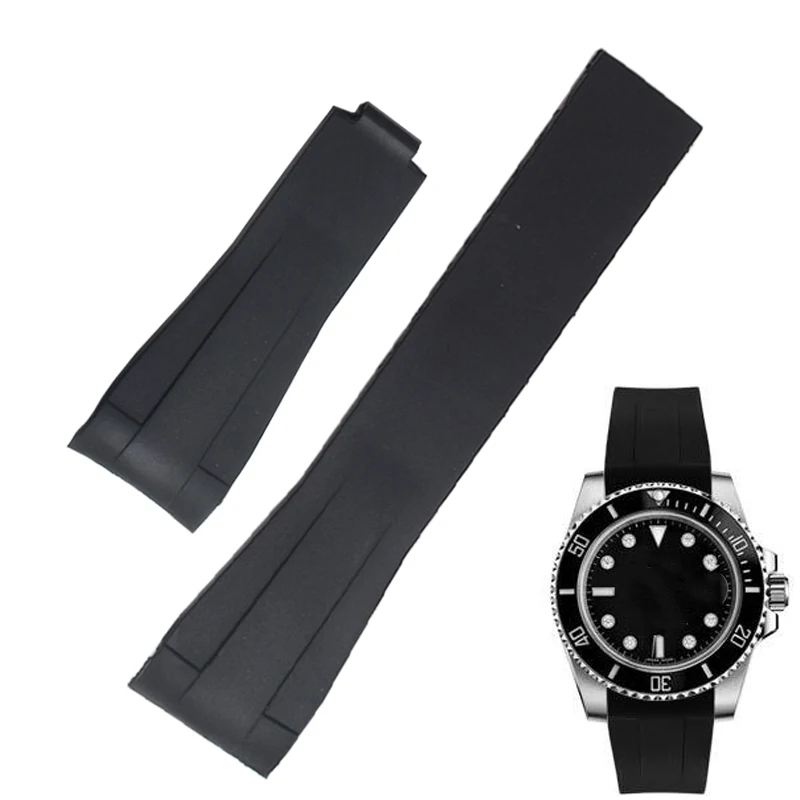 Ремешок для часов Ro Daytona Submariner yach- Master Gmt Explorer силиконовый ремешок 20 резиновая