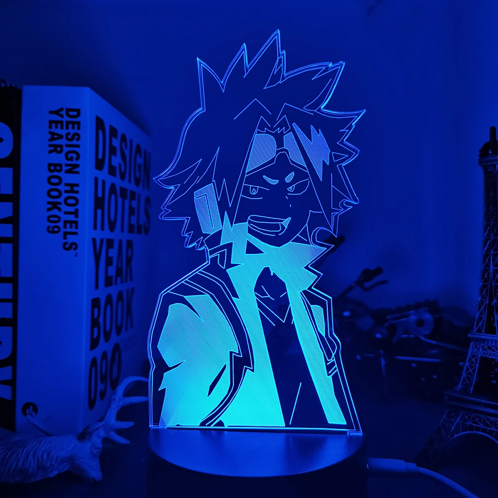 Anime Led Lamp My Hero Academia Denki Kaminari for Bedroom Decor Birthday Gift Manga Gadget My Hero Academia Denki 3d Light potato night light