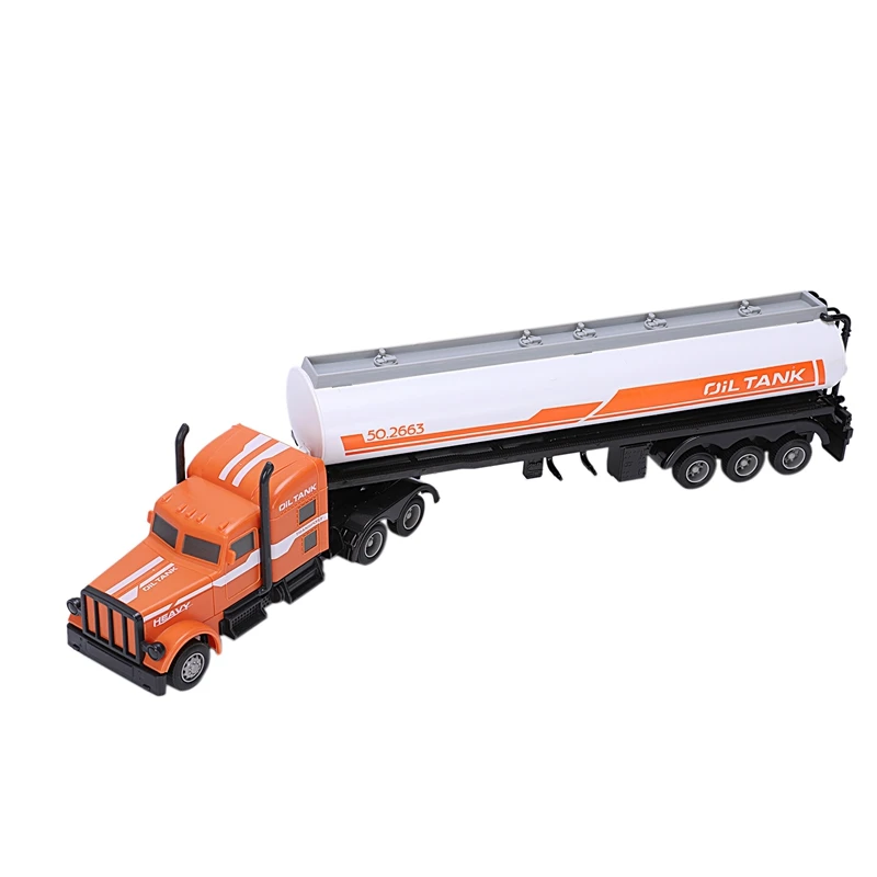 

Hot 1:32 2.4G Four-Way Simulation Oil Tank Container Tractor Rc Remote Control Car Children Gift Toy