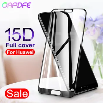 Перейти на Алиэкспресс и купить 15D Защитное стекло для huawei P20 Lite Pro P9 P10 Lite Plus P Smart закаленное защитное стекло защитная пленка