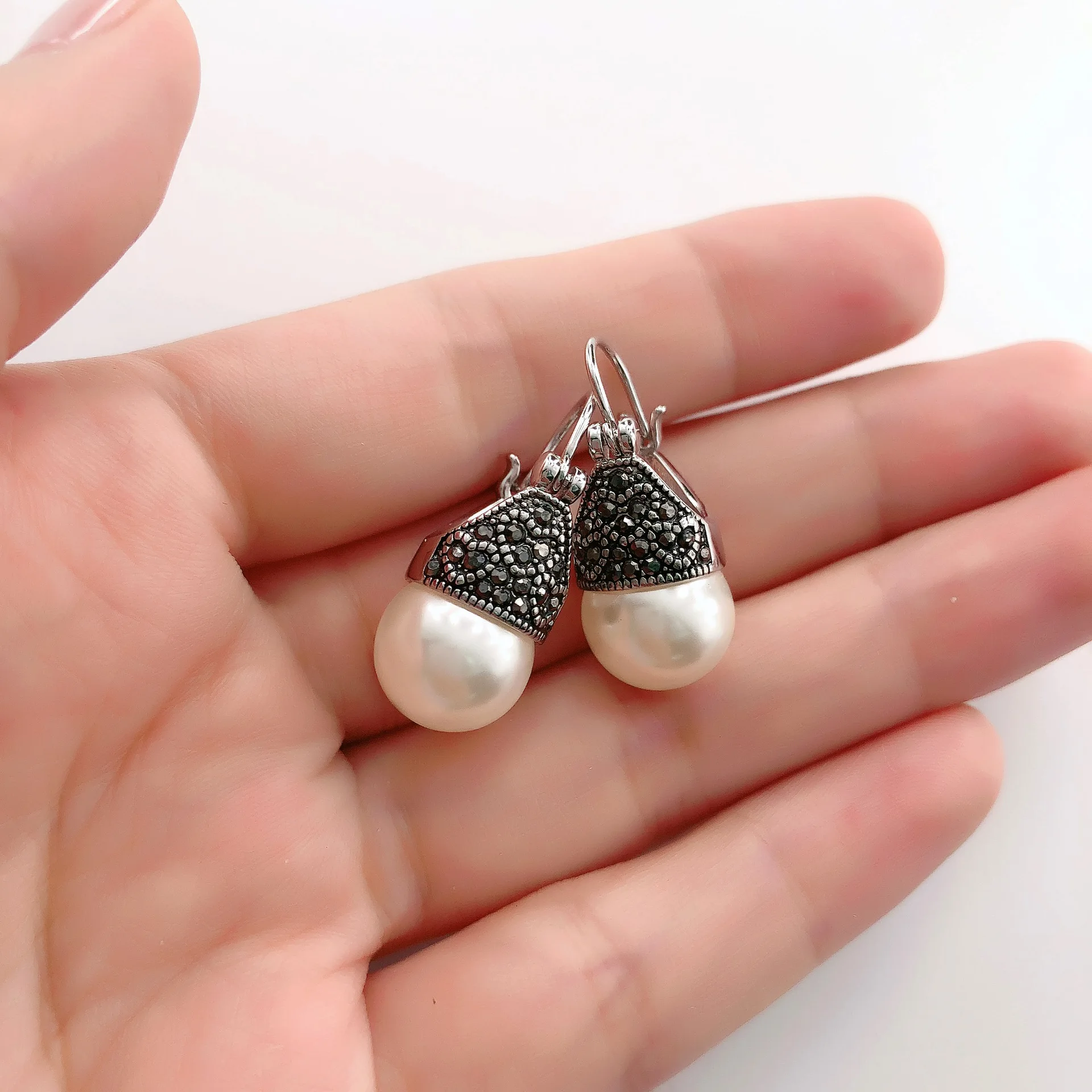 MOONROCY Free Shipping Fashion Jewelry wholesale Vintage Cubic Zirconia Crystal Imitation Pearl Earrings rings Gift|fashion pearl earrings|pearl