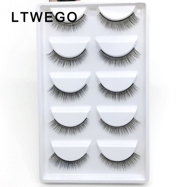 NEW 5Pairs 3D Faux Mink Eyelashes Natural Thick Long False Eyelash Dramatic Fake Lashes Makeup Extension Eyelashes Cilio