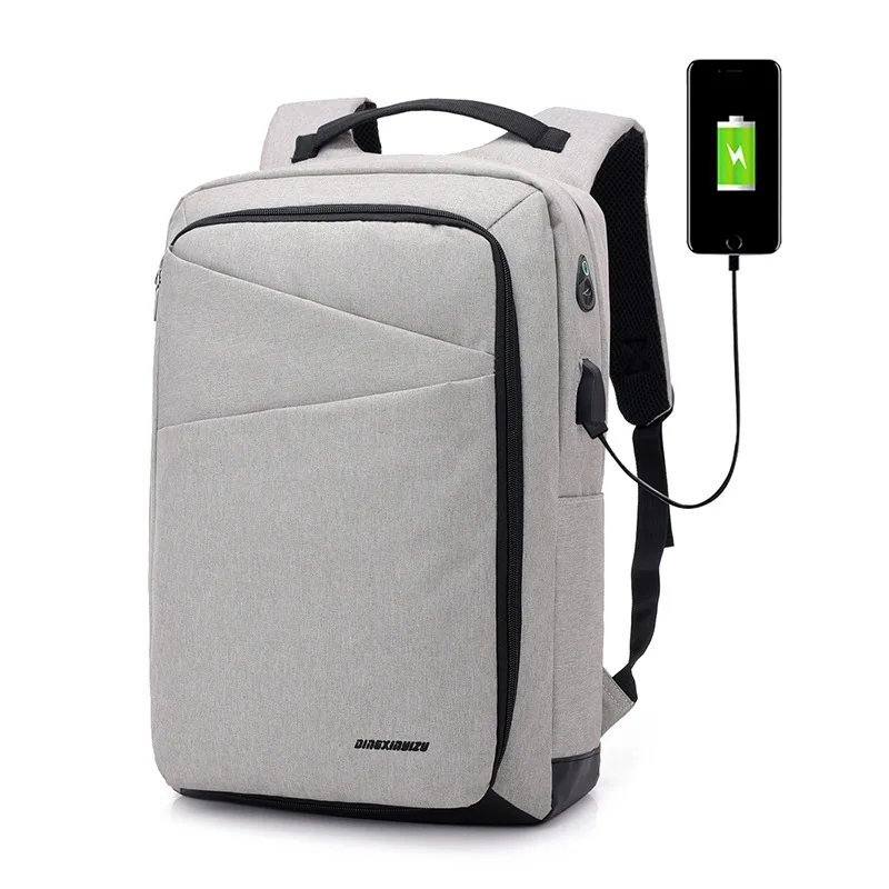 

Backpack men's business simple student bag fashion Europe and America usb computer bag leisure travel charging backpack