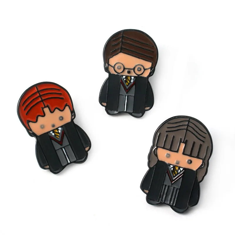 ZXMJ charried Charactor фигурка Брошь Pin Potters для детей милый мультфильм Хогвартс хоркруксы