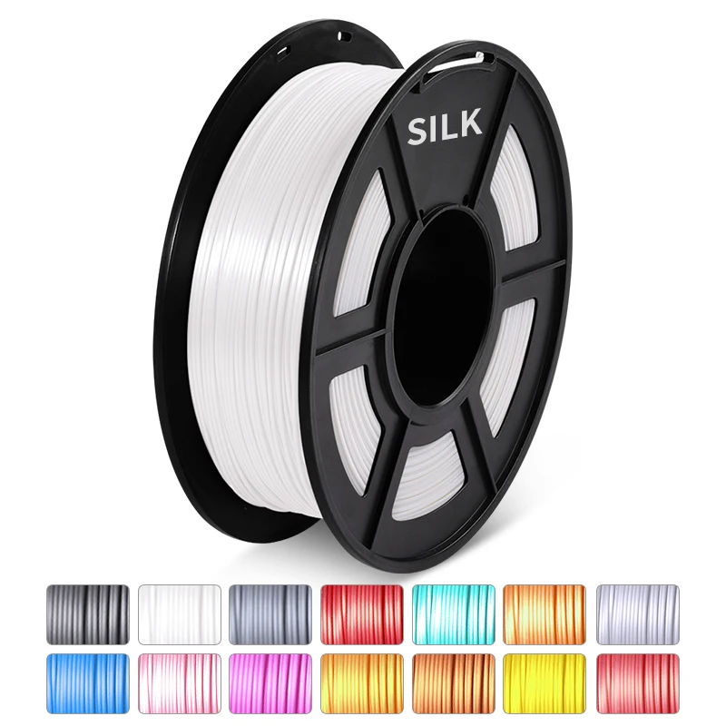 SILK 3D Printer Filament 1KG 1.75MM Suitable For All Types Of FDM3D Printers SILK Texture 3D Printing Materials BELIVEER 3D sunlu pla 3D Printing Materials