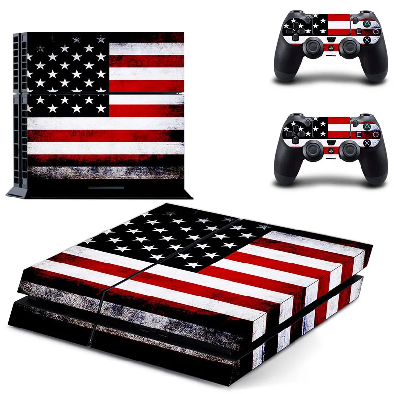 Флаг США PS 4 стикер игровая станция наклейка s PS4 виниловая Pegatinas Adesivo для консоли