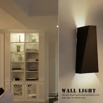 

LED Dual-Head Wall Lamp Bedside Lamp Minimalism Dual-Head Geometry Wall Light Bedside Lamp Indoor Warm White SMD 5730 AC 85-265V
