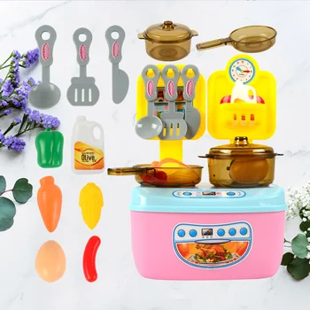 

1 Set Cooking Toy Set Unisex Cooking Toy Kit Cartoon Kids Playing House Kitchen Toy Kit Educational Simulated Kitchen Toy Kit fo