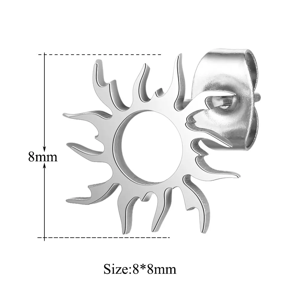 316L нержавеющая сталь солнце звезда Метеор серьги-гвоздики для женщин AAAAA качество серьги-гвоздики вечерние ювелирные изделия серьги-гвоздики