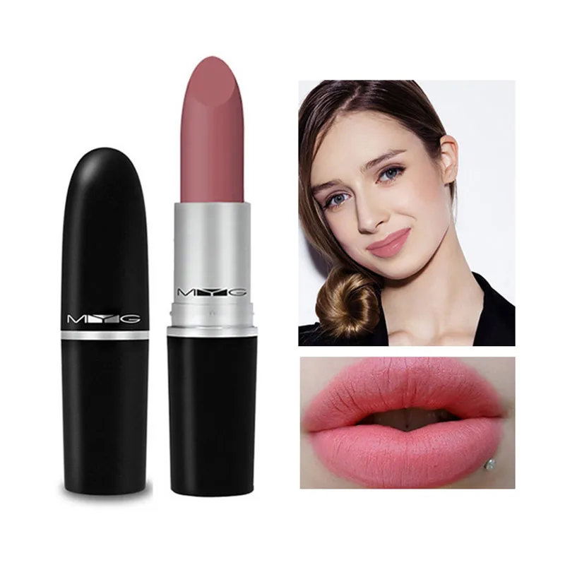 Velvet Lipstick Makeup MYG Moisturizing Kinda Nude Sexy Waterproof Red 29-Colors Long-Lasting
