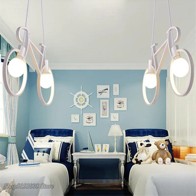  Retro Pendant Light Creative Iron Bicycle Pendant Lamp Living Room Simple Restaurant Bar Industrial - 33009868414