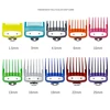 10PCS Professional Cutting Guide Comb Hair Clipper Limit Comb with Metal Clip For WAHL 1.5/3/4.5/6/10/13/16/19/22/25MM G0717 2