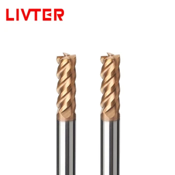 

LIVTER 68 HRC hard alloy flat head milling cutter Quenching high hardness material special CNC alloy milling tungsten steel
