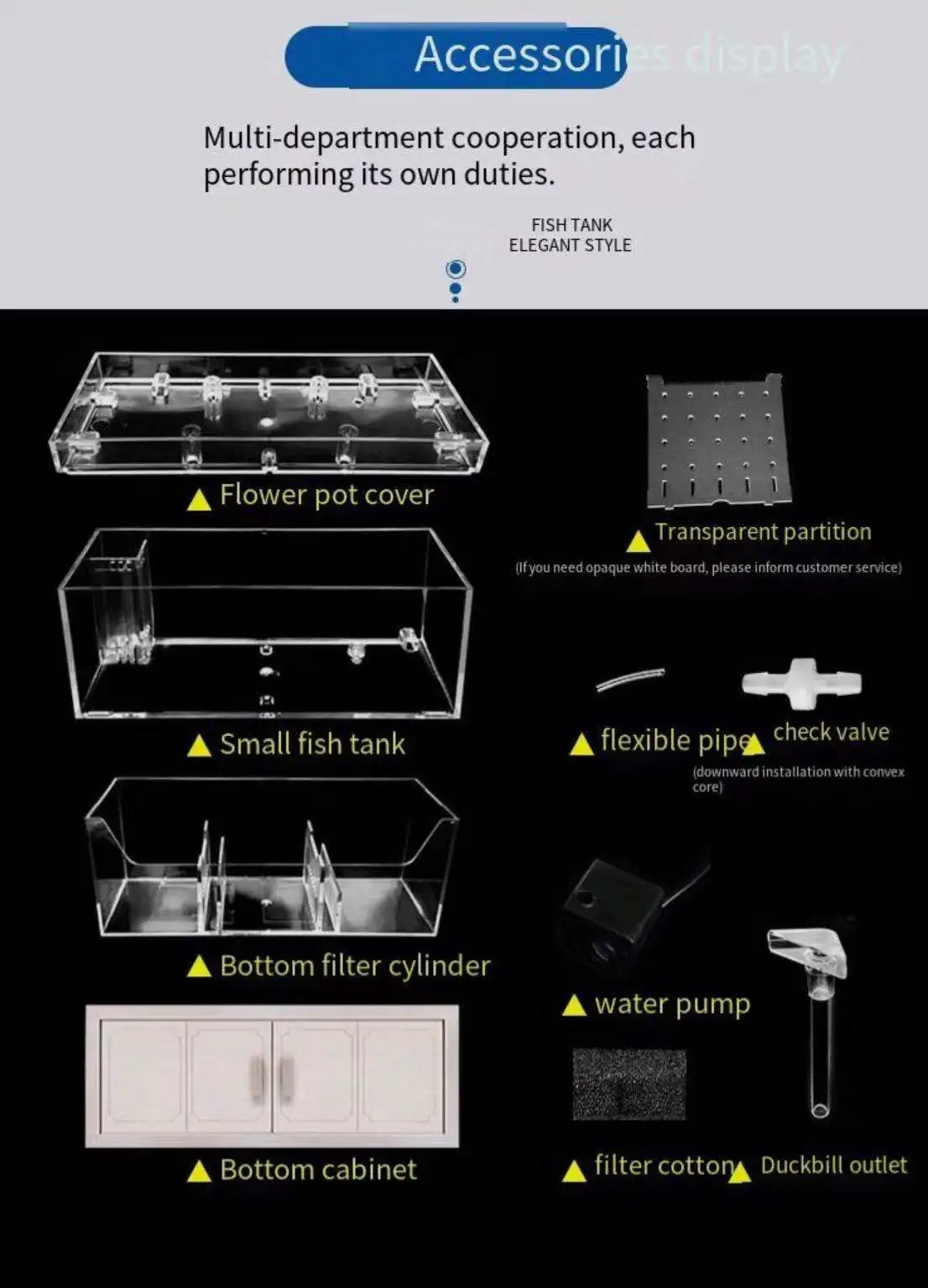 Title 10, Aquarium Desktop Small Filter Fish Tank Super W...