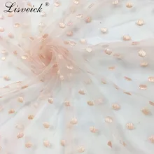 1 ярд новая нейлоновая линия точка сетчатая Кружевная аппликация ткань одежда свадебное платье флисовая ткань