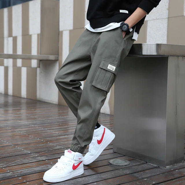 Men's Elastic Waist Cargo Pants