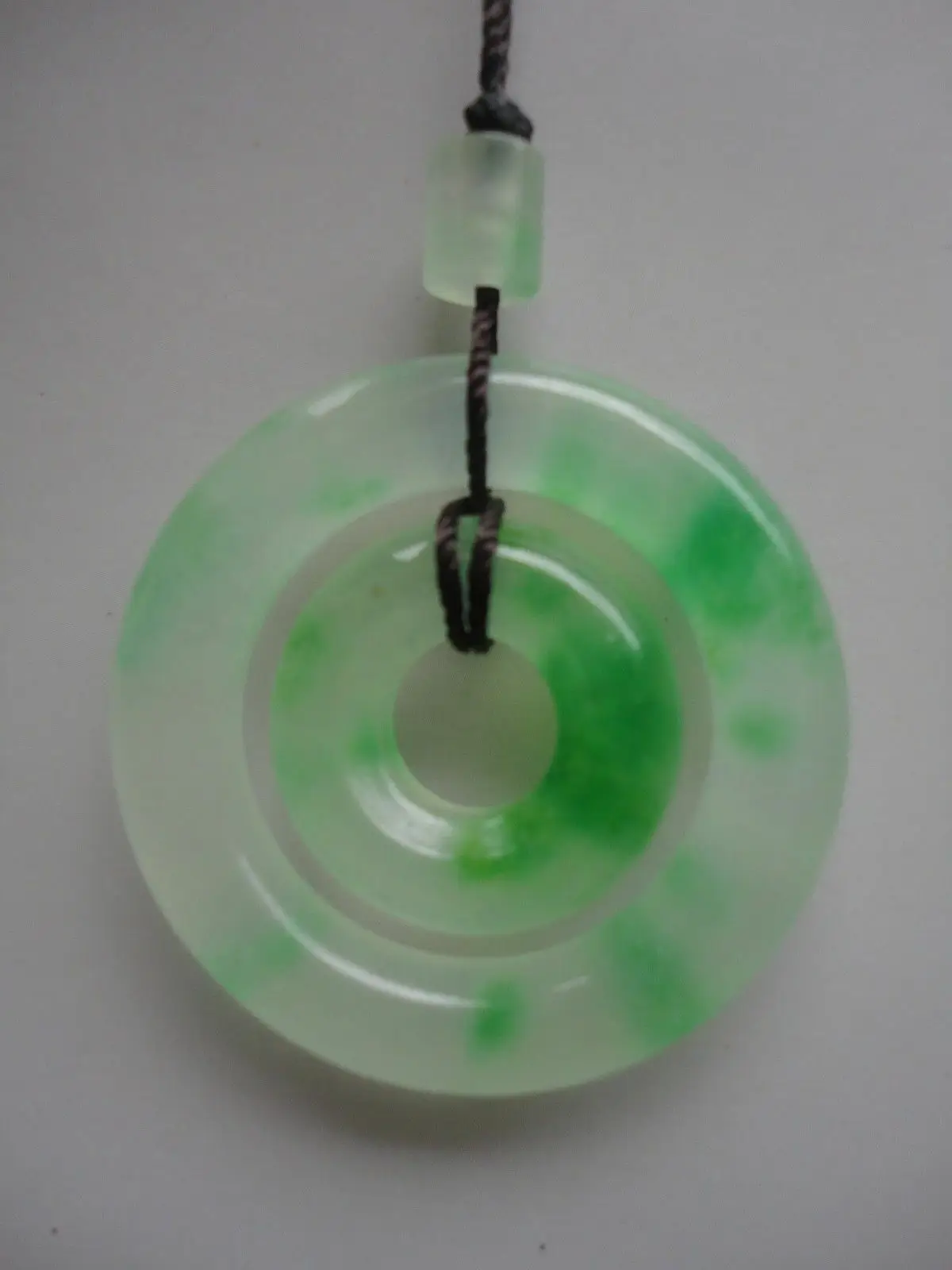 

Collected China Natural Green Jade Carved Beautiful Ring Pendant Amulet
