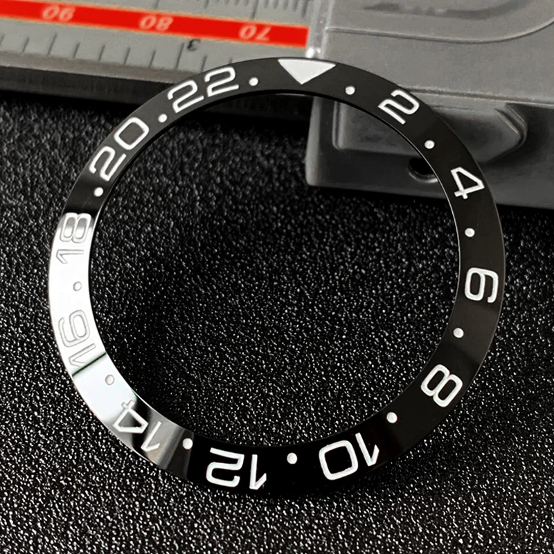 Наклонная Керамическая рамка вставка GMT стиль 38*30 6 мм для RLX GMT-Master мод Запчасти