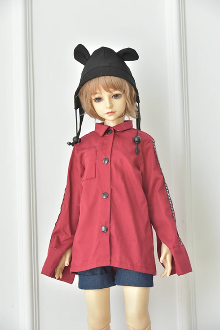 T02-X548-9 Blyth Кукла Одежда 1/3 1/4 bjd 1/6 куклы аксессуары хлопок Письмо Длинный Рукав Рубашка длинные джинсовые шорты