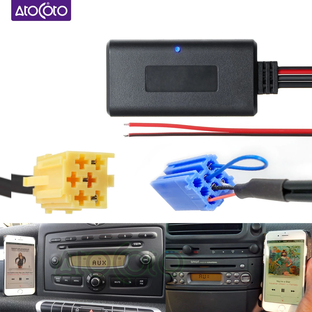 Módulo de Cable con Bluetooth 5,0 para coche, adaptador auxiliar para Smart  Fortwo 450 451, Roadster Grundig Radio CD 6, 8 pines, MINI conector  ISO|Cables, adaptadores y enchufes| - AliExpress