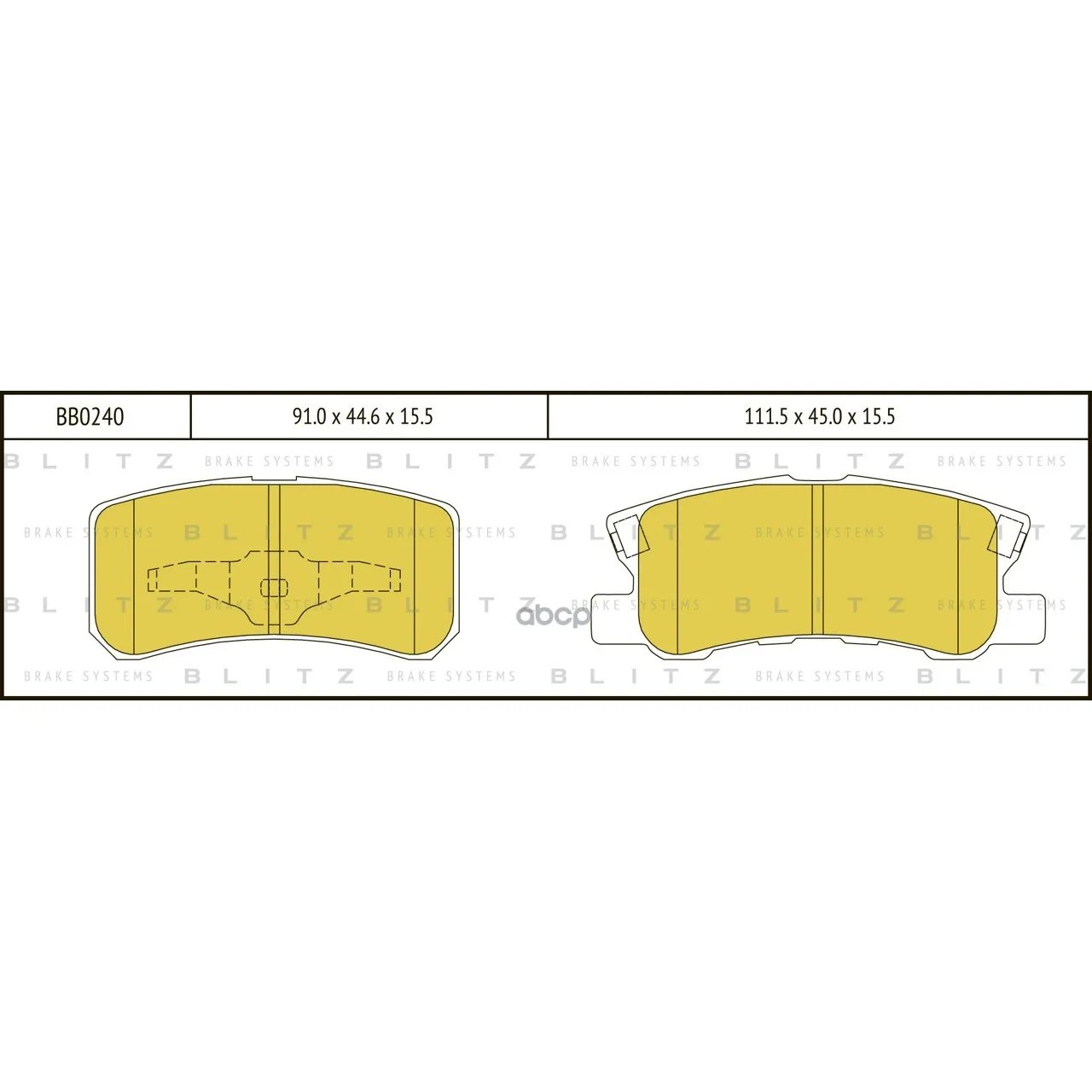 Колодки Тормозные Дисковые Mitsubishi Pajero Iii/Iv 04/00- Blitz арт. BB0240