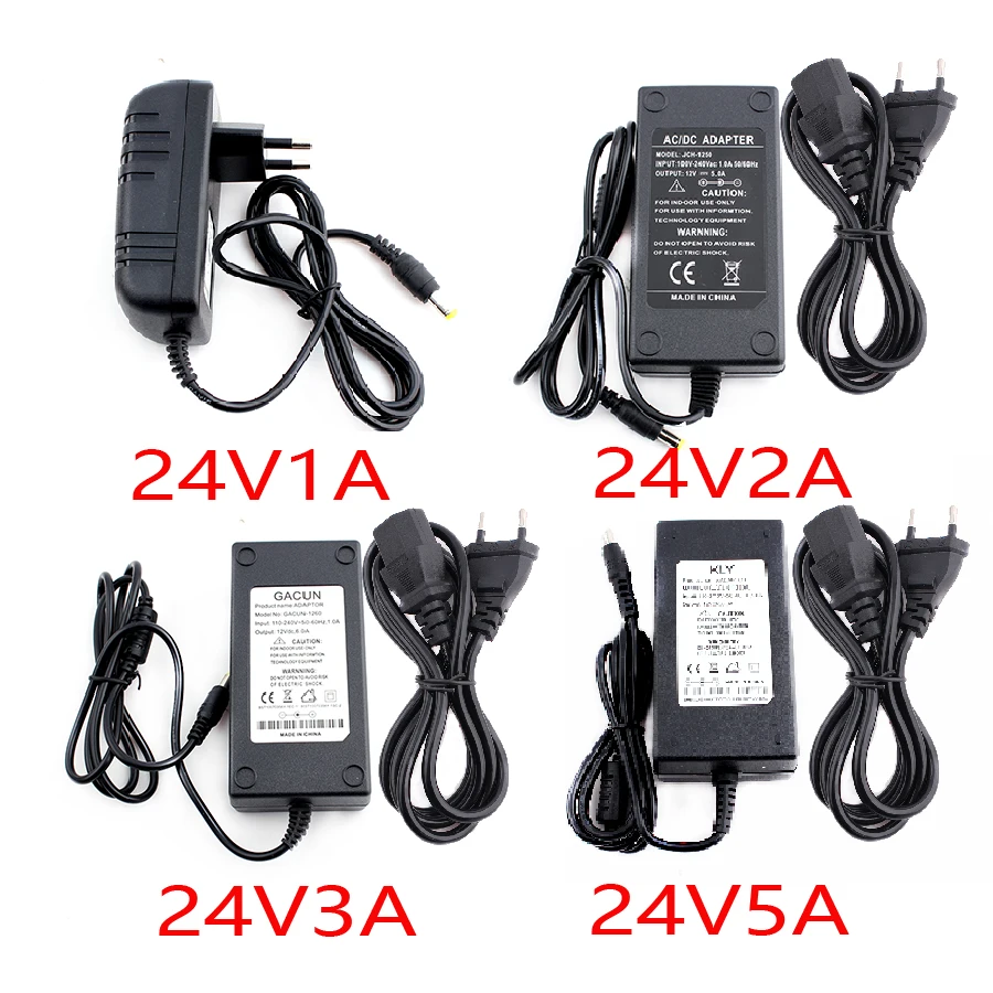 

Universal Power Supply Adapter AC to DC 24V 1A 2A 3A 5A Converter Transformer 24v Power Supply Charger 1A 2A 3A 5A For LED Strip