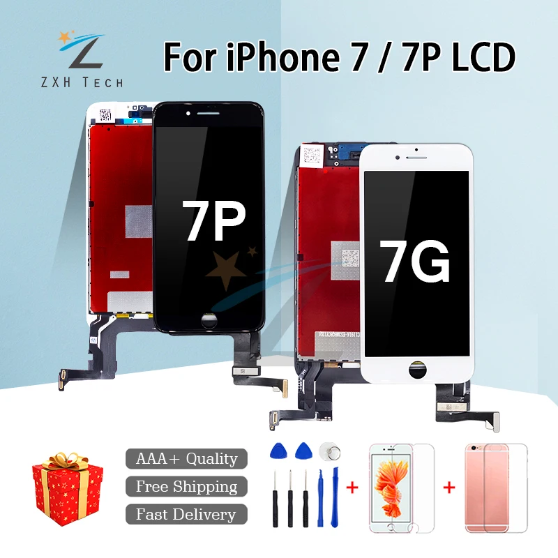 ЖК дисплей для iPhone 7 класса A ++++ с 3D сенсорным экраном в сборе замена дисплея без