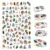 Новый 3D Nail Sticker Cool English Letter stickers for nail Foil Love Heart Design Fashion Manicure Stickers